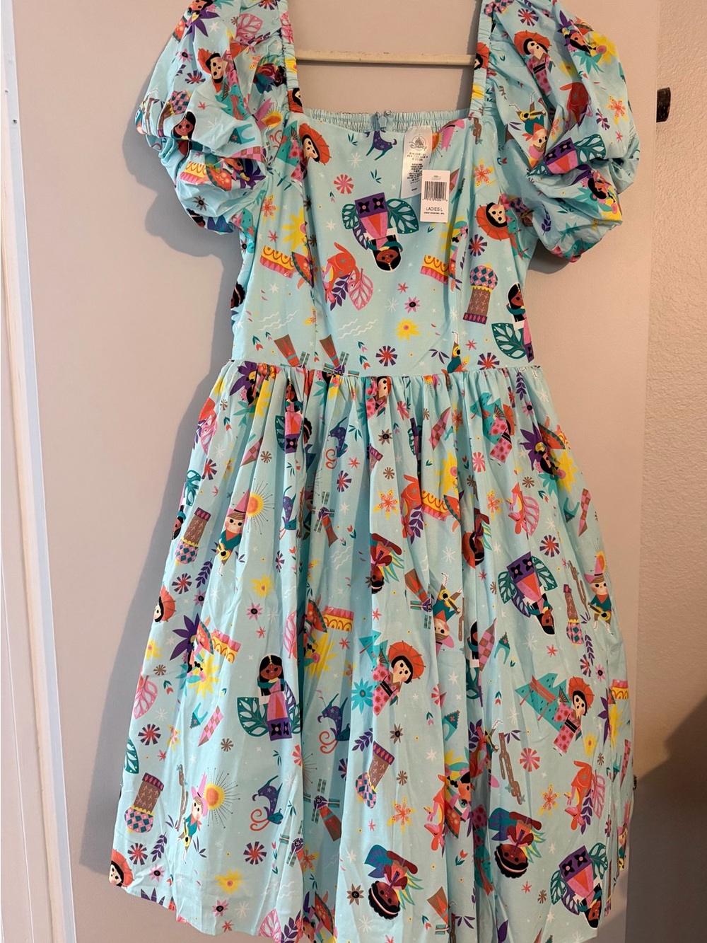 Disney Small World Puff Sleeve Dress - Original Design NWT
